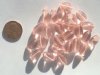 25 14mm Rounded Top Flat Back Rose Pink Ovals
